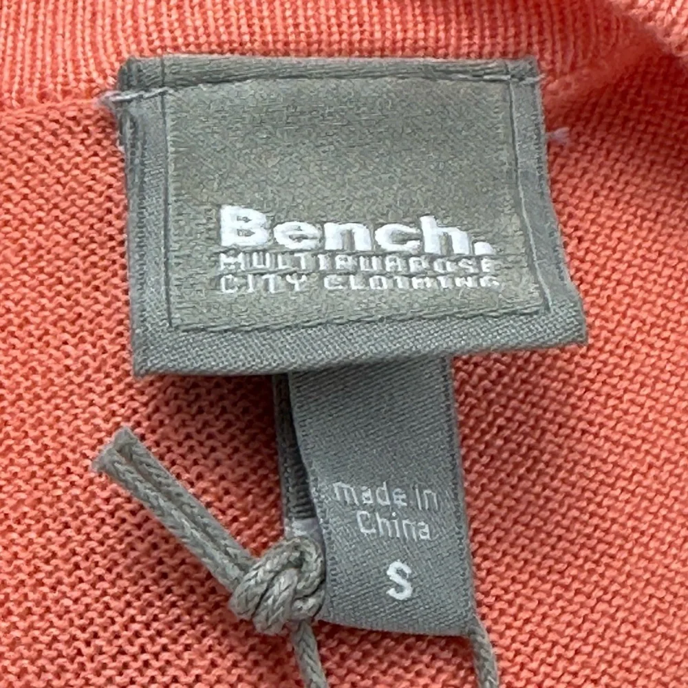 Bench Cap Sleeve Round Neck Lightweight Sweater - Orange - size Small